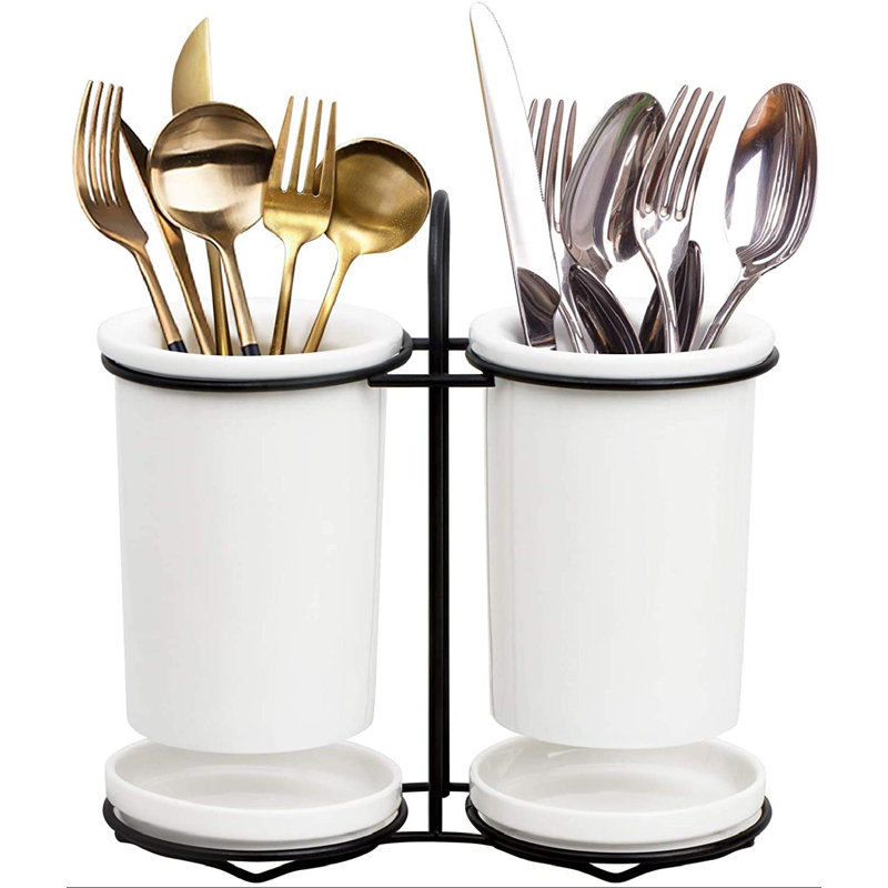 Prep & Savour Kitchen Cooking Utensil Ceramic Holders Tableware